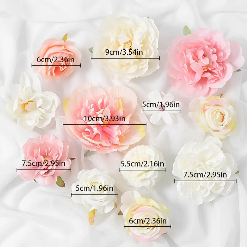 DIY Floating Flower Garland Kit I 100 Faux Flowers + Tools - Alligator Rose Co