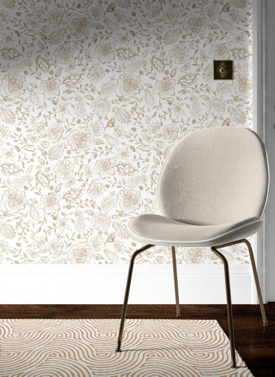 Floral Farmhouse Peel-and-Stick Wallpaper – Modern Minimalist Wall Decor