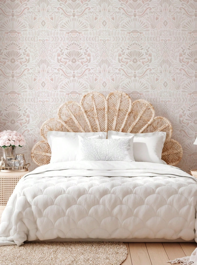 Boho Farmhouse Peel-and-Stick Wallpaper – Modern Minimalist Wall Decor