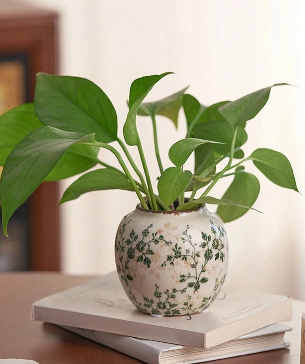 Vintage Floral Vase Pot Set