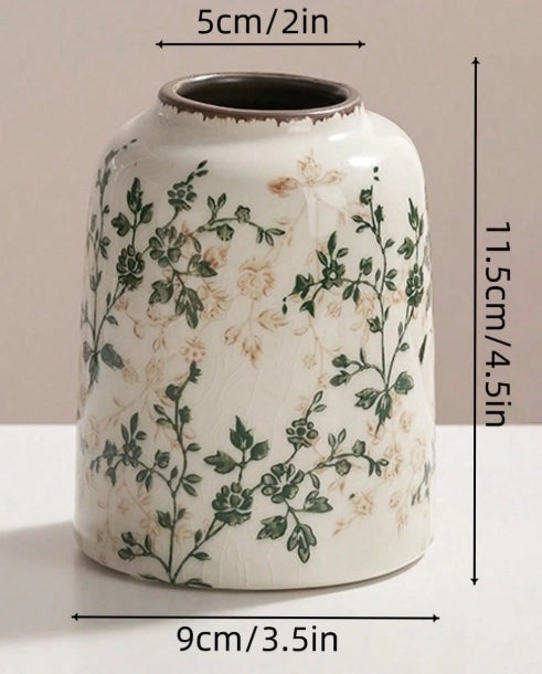 Vintage Floral Vase Pot Set