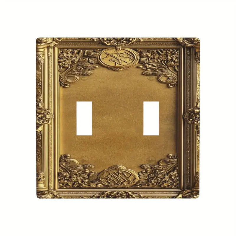 Gold Ornate Light Switch Cover Plate – Vintage Baroque Style Outlet & Toggle Covers