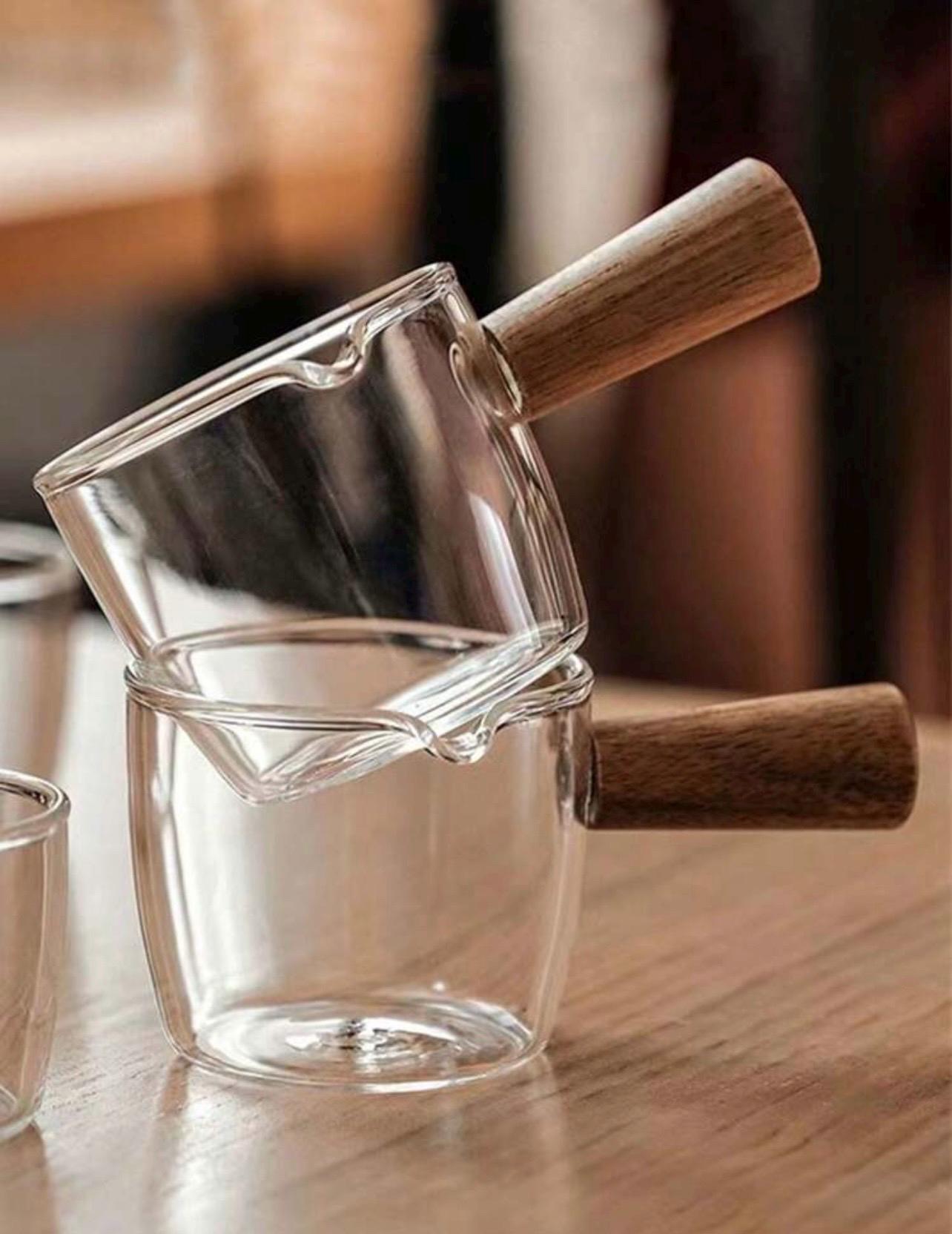 Mini Glass Cup with Wooden Handle - Alligator Rose Co
