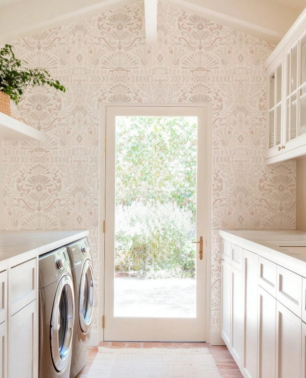 Boho Farmhouse Peel-and-Stick Wallpaper – Modern Minimalist Wall Decor