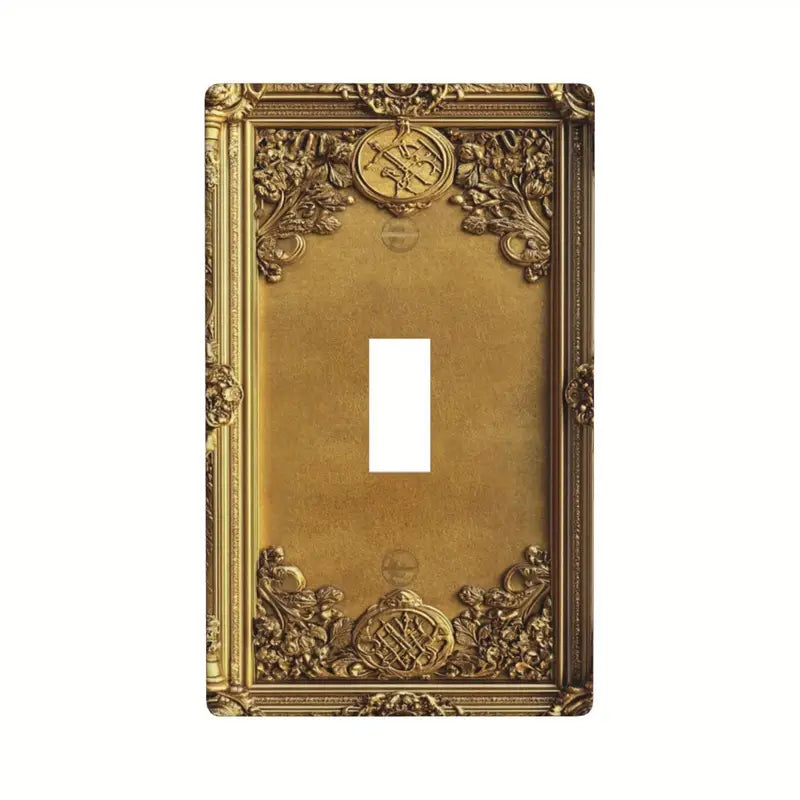 Gold Ornate Light Switch Cover Plate – Vintage Baroque Style Outlet & Toggle Covers