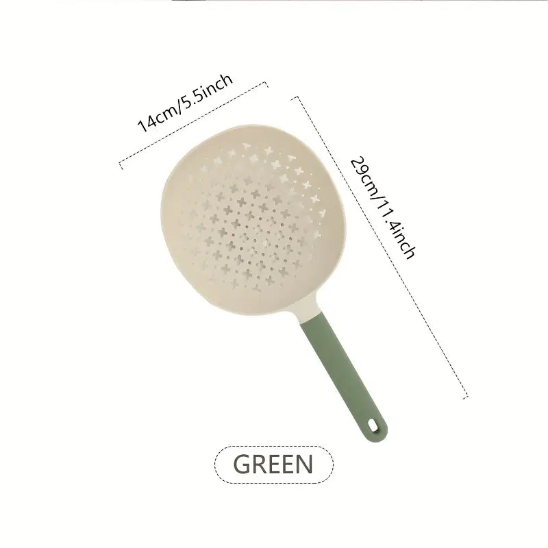 Colorful Handheld Kitchen Colander – Retro-Inspired Strainer with Handle