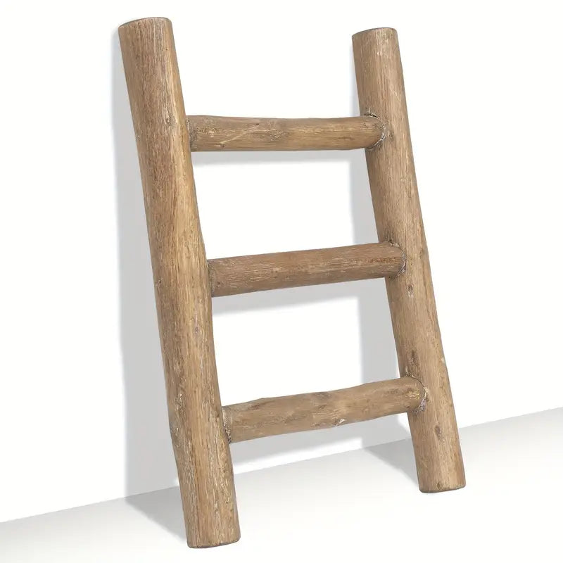 Rustic Mini Wooden Ladder Décor – Farmhouse Kitchen Counter & Tiered Tray Display (15" x 10")