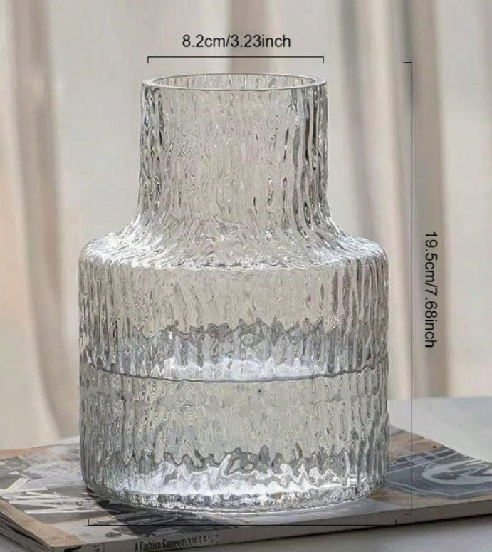 Hammered Glass Vase – Minimalist Farmhouse Style