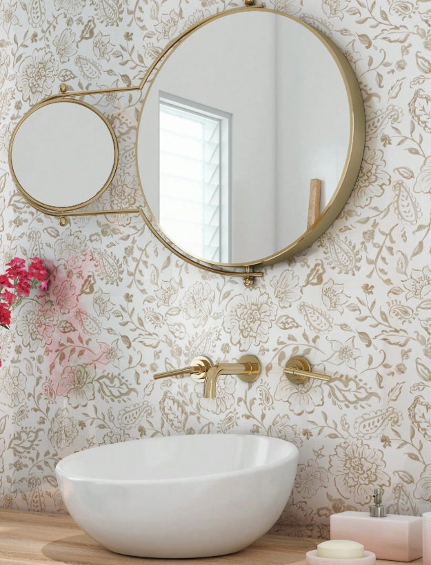 Floral Farmhouse Peel-and-Stick Wallpaper – Modern Minimalist Wall Decor