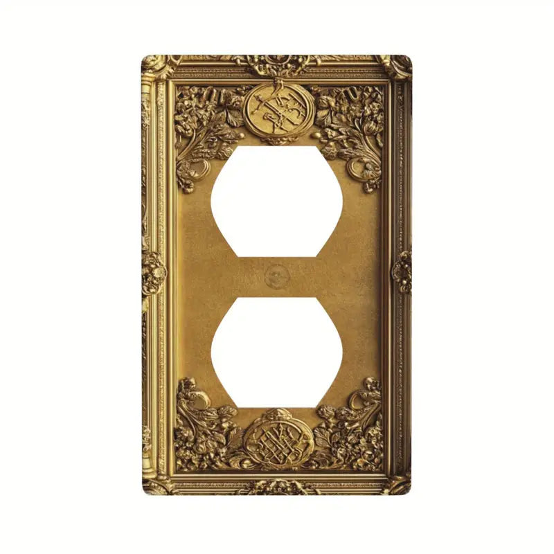 Gold Ornate Light Switch Cover Plate – Vintage Baroque Style Outlet & Toggle Covers