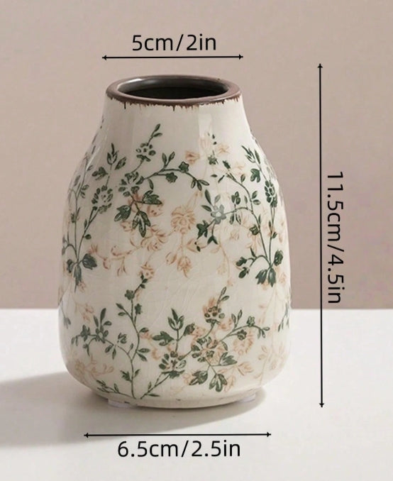 Vintage Floral Vase Pot Set