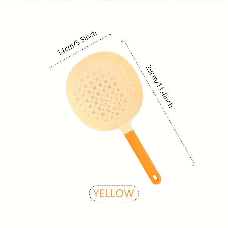 Colorful Handheld Kitchen Colander – Retro-Inspired Strainer with Handle