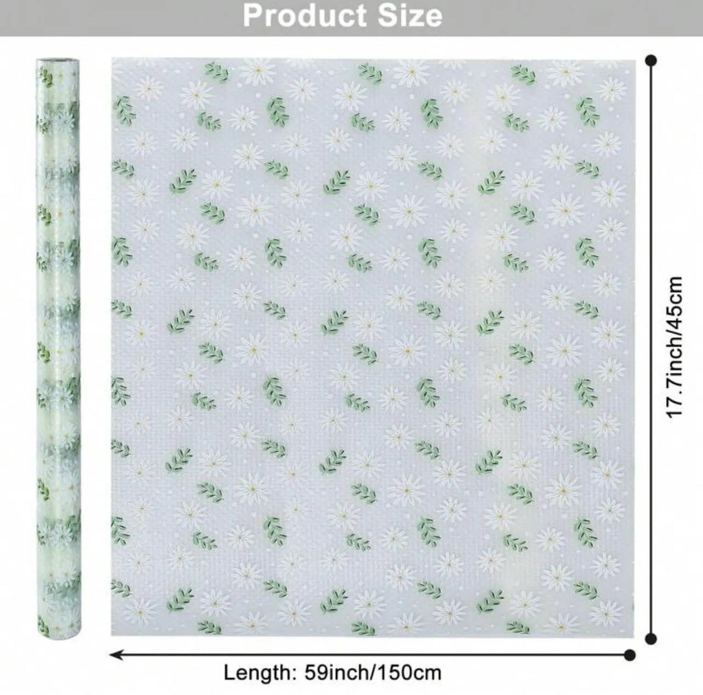 Waterproof Daisy Shelf Liner Roll – BPA-Free Non-Slip Drawer & Cabinet Liner