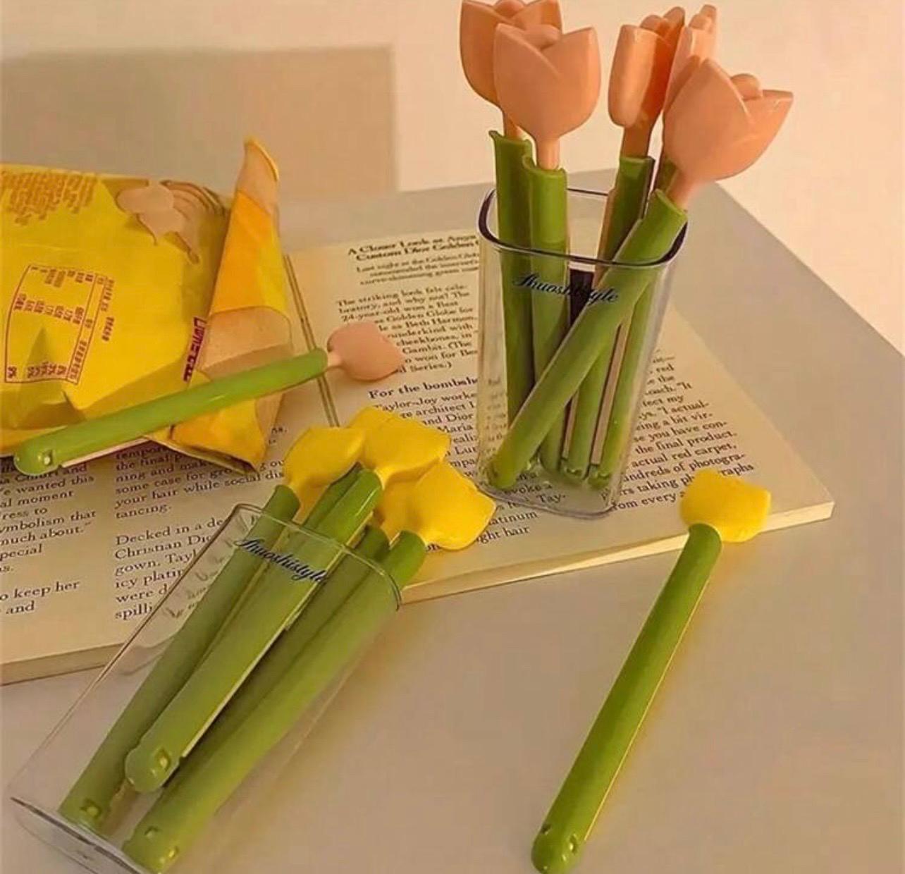 Tulip Flower Bag Clips Set - Alligator Rose Co