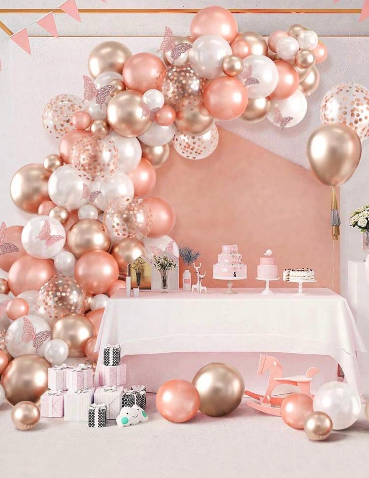 Rose Gold Butterfly Balloon Garland Kit - Alligator Rose Co