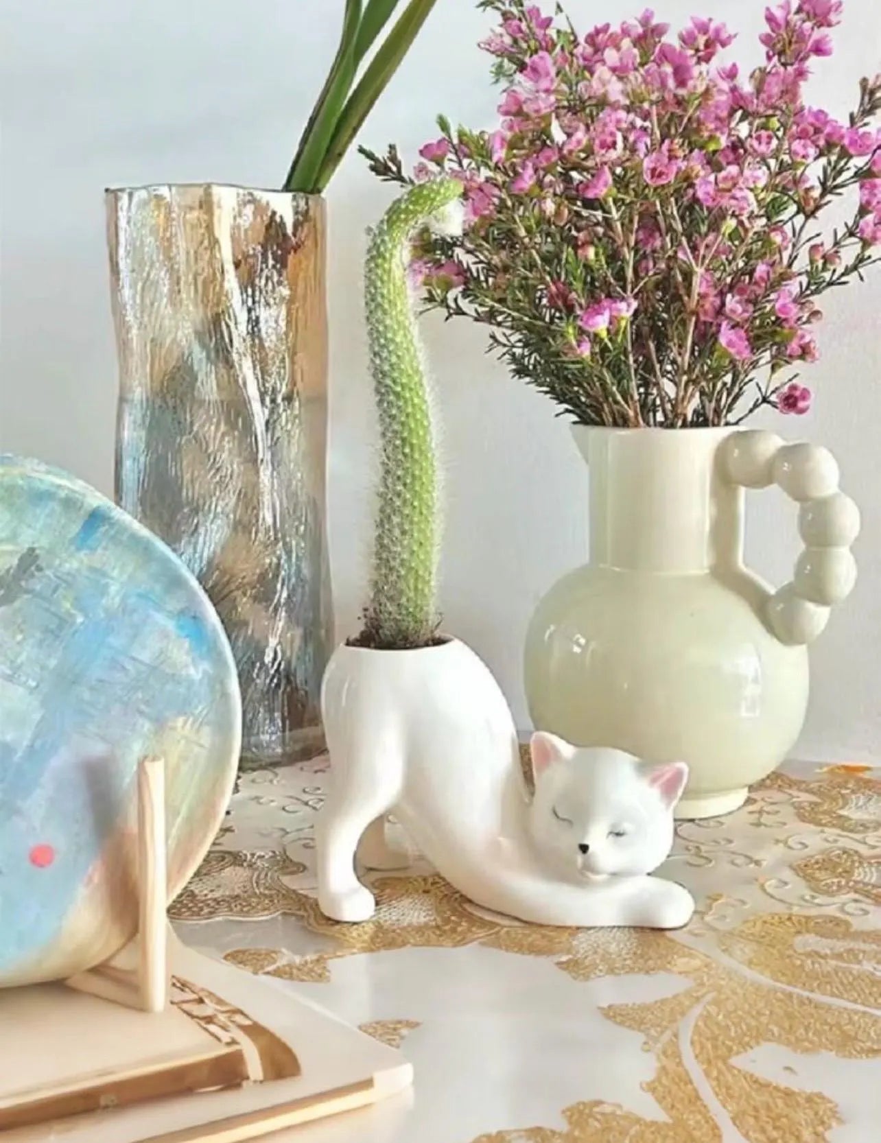 Cat Floral Vase - Alligator Rose Co