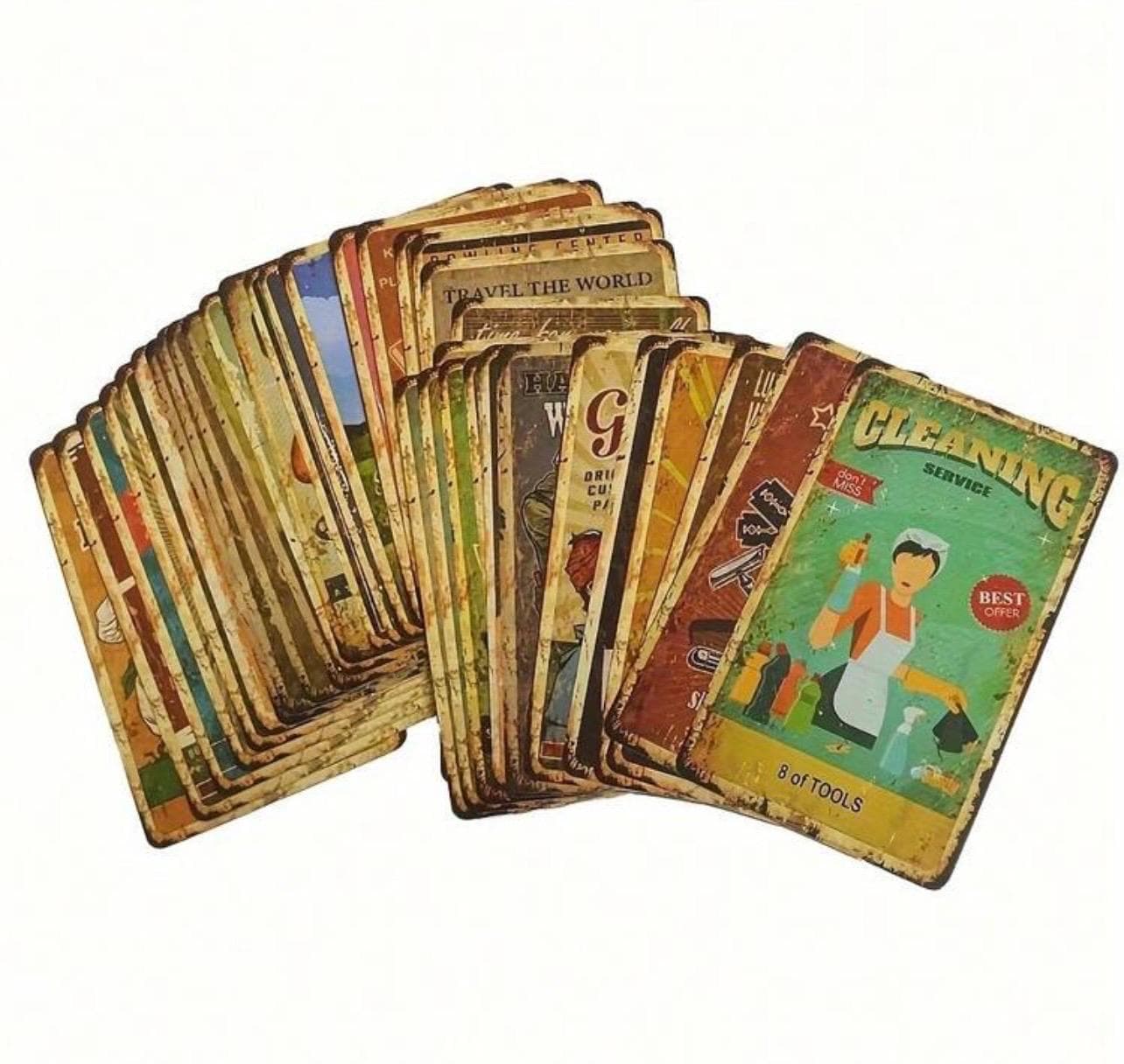 Vintage Style Tarot Cards Deck – 80 Card Oracle Set - Alligator Rose Co