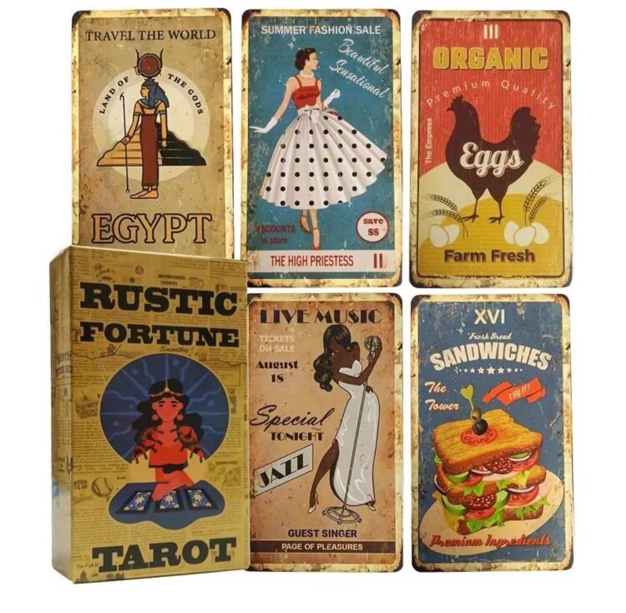 Vintage Style Tarot Cards Deck – 80 Card Oracle Set - Alligator Rose Co
