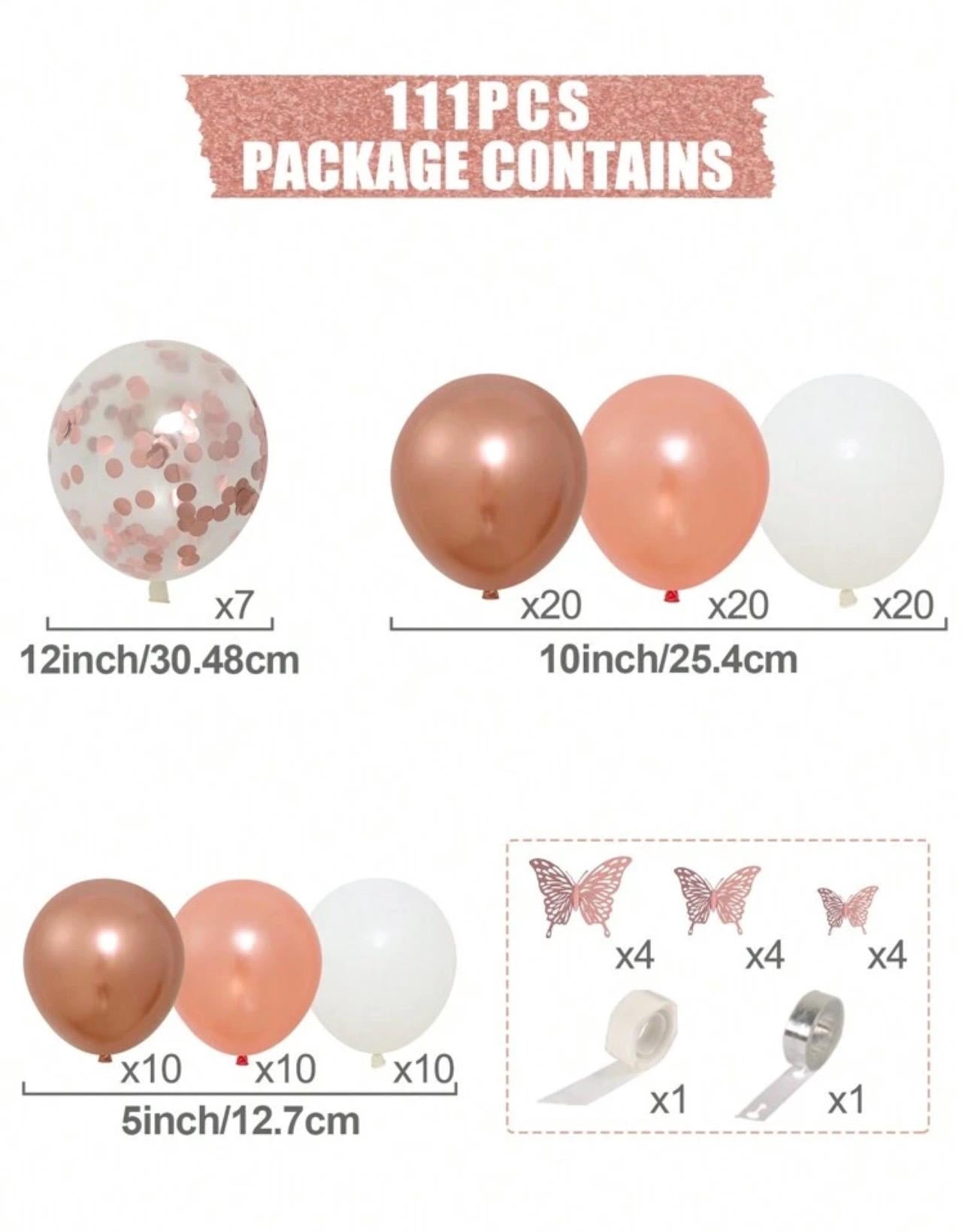 Rose Gold Butterfly Balloon Garland Kit - Alligator Rose Co