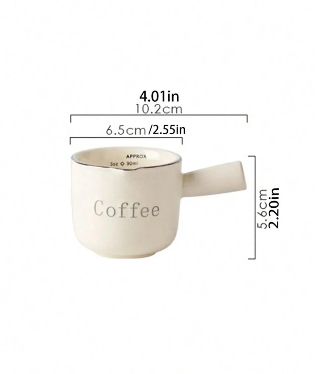 Cream Ceramic Espresso Shot Cup - Alligator Rose Co