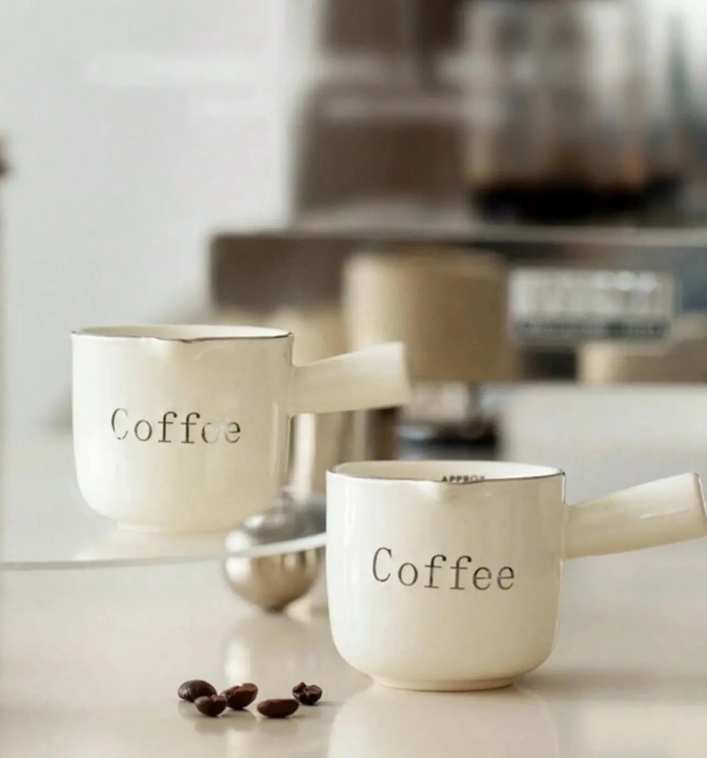 Cream Ceramic Espresso Shot Cup - Alligator Rose Co