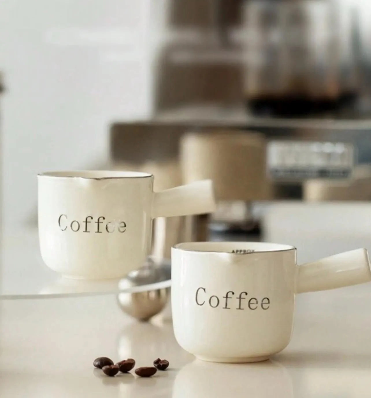 Cream Ceramic Espresso Shot Cup - Alligator Rose Co
