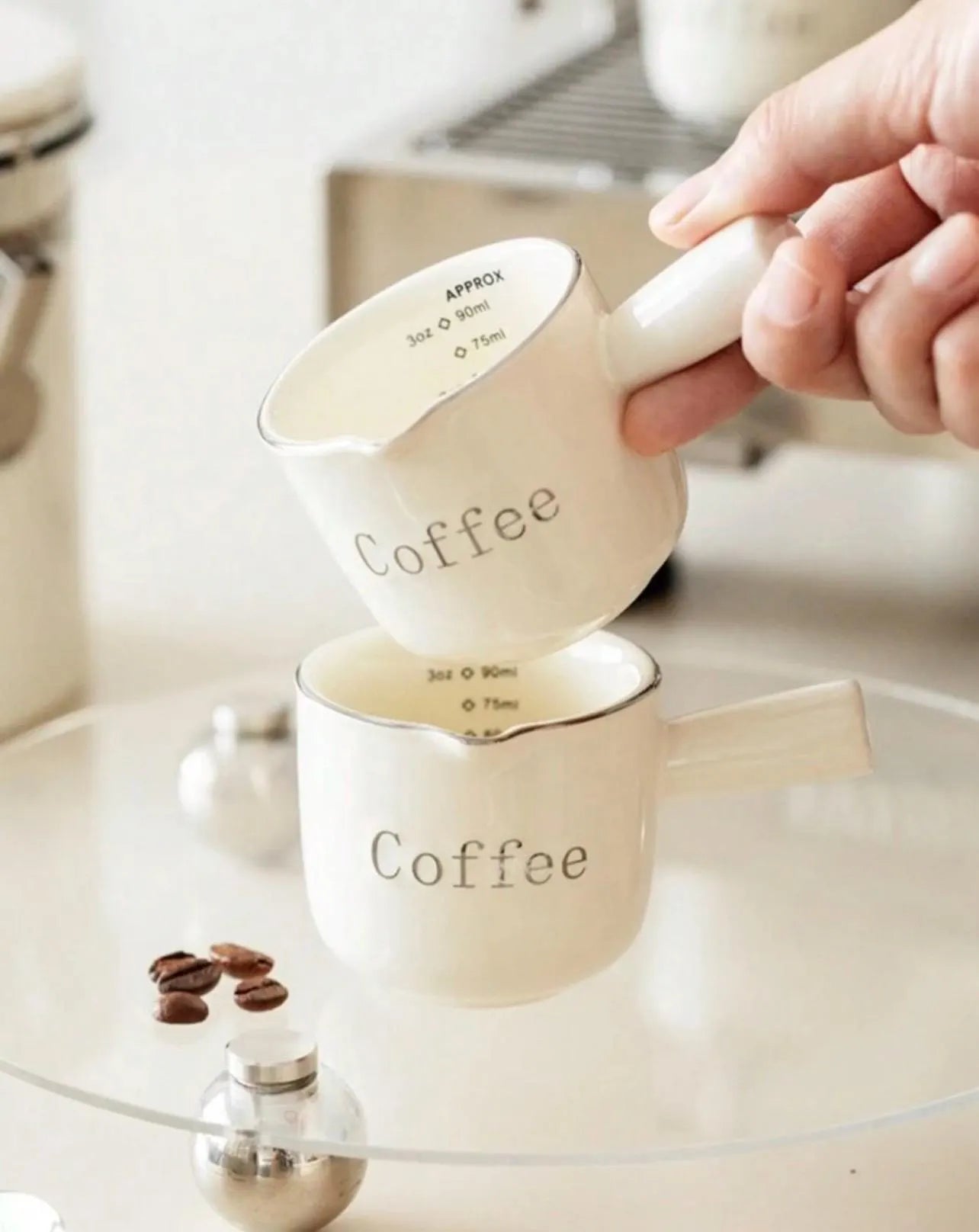 Cream Ceramic Espresso Shot Cup - Alligator Rose Co