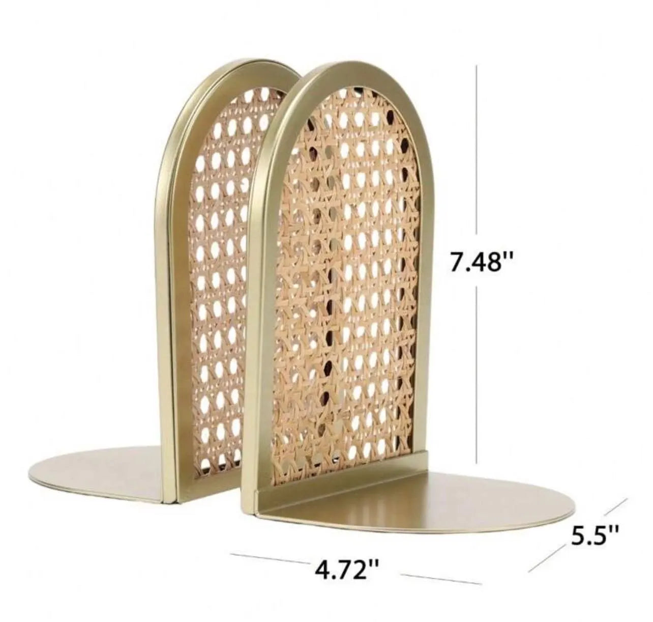 Arched Rattan Bookends - Alligator Rose Co