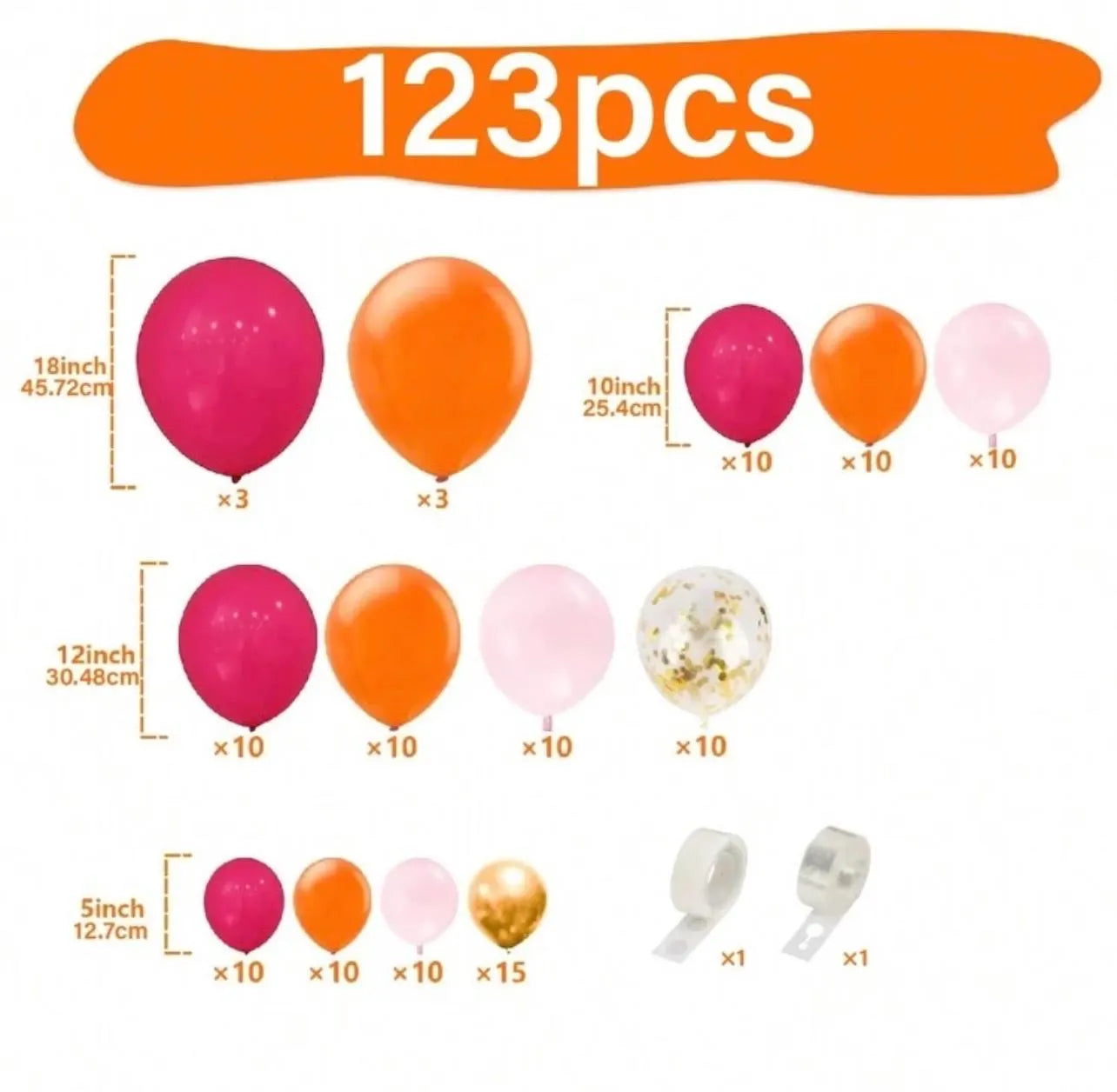 Pink Orange Blush Gold Balloon Garland - Alligator Rose Co