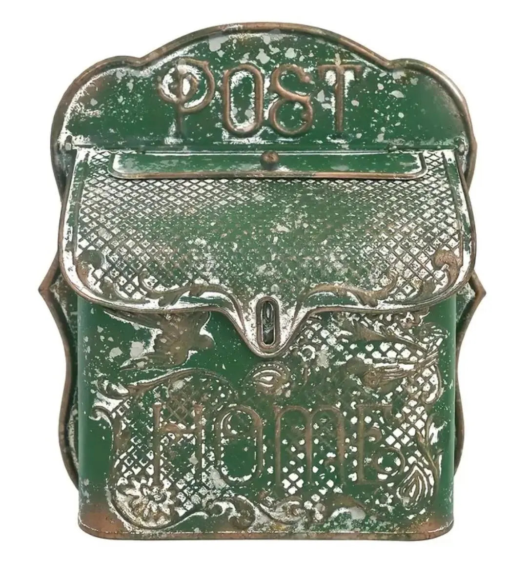 Vintage Inspired Green Metal Mailbox - Alligator Rose Co