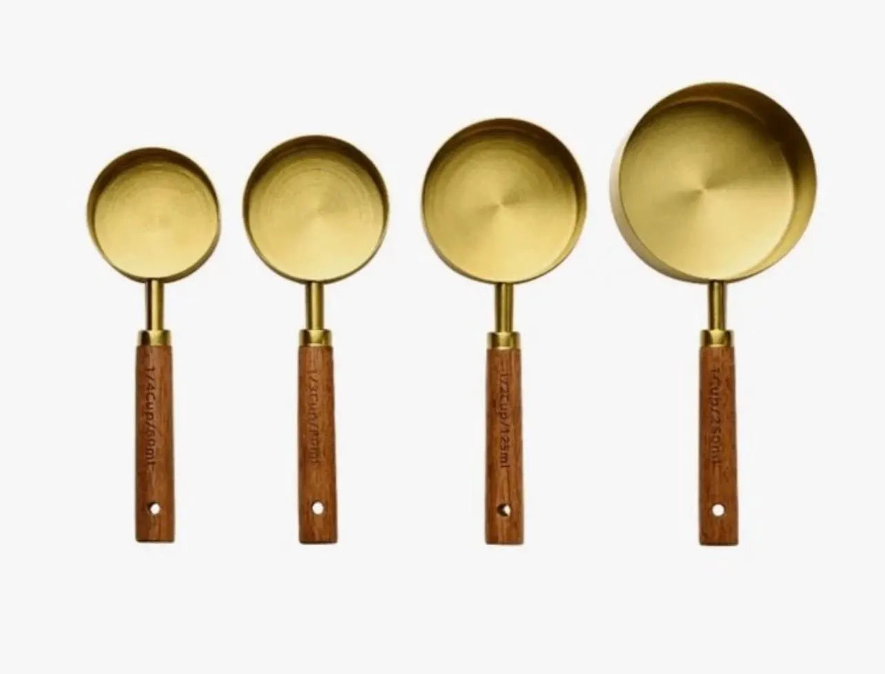8 Piece Luxury Measuring Cups & Spoons Set – Gold Stainless Steel - Alligator Rose Co