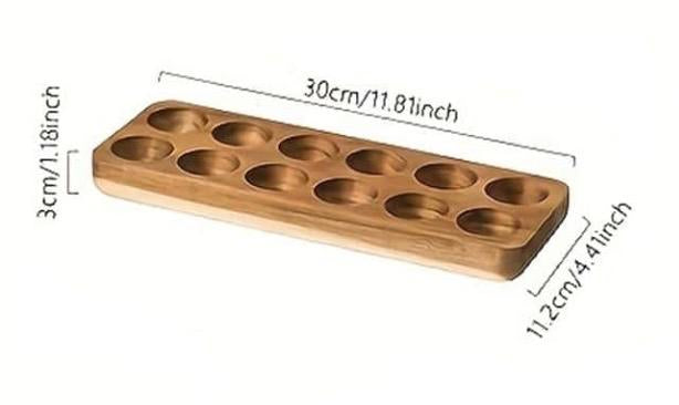1 Dozen Acacia Wood Egg Tray - Alligator Rose Co