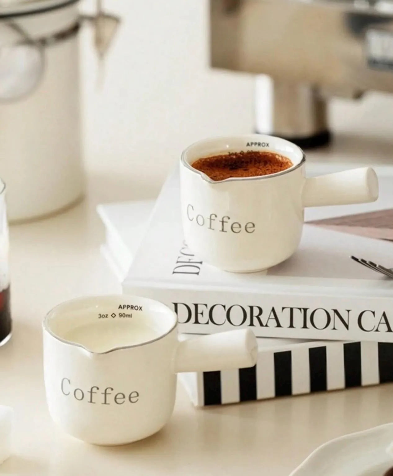 Cream Ceramic Espresso Shot Cup - Alligator Rose Co