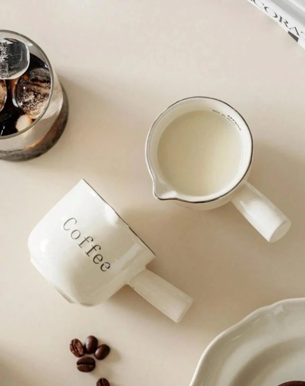 Cream Ceramic Espresso Shot Cup - Alligator Rose Co