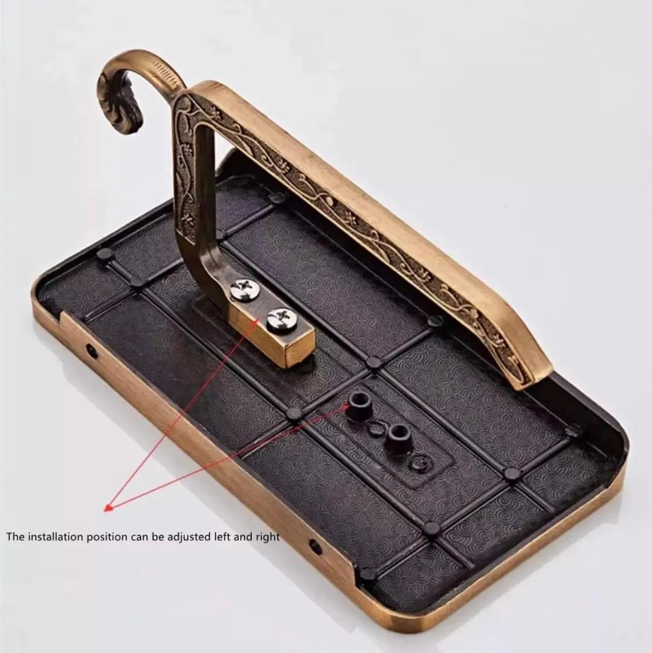 Toilet Paper Holder with Shelf & Hook – Vintage Brass - Alligator Rose Co