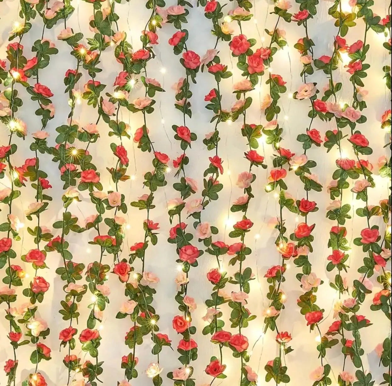 8ft Romantic Rose LED Flower Garland - Alligator Rose Co