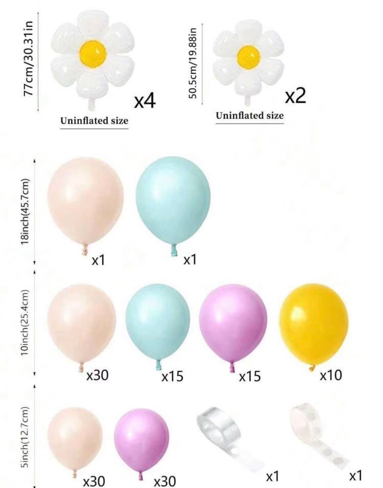 Pastel Daisy Balloon Arch Kit - Alligator Rose Co