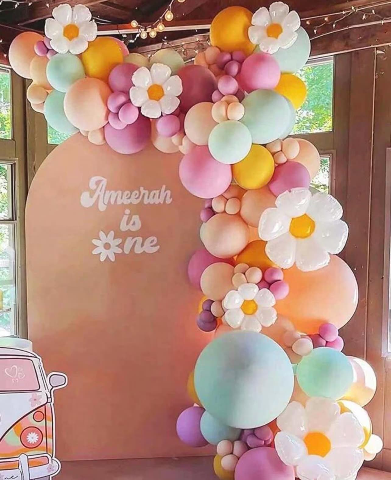 Pastel Daisy Balloon Arch Kit - Alligator Rose Co