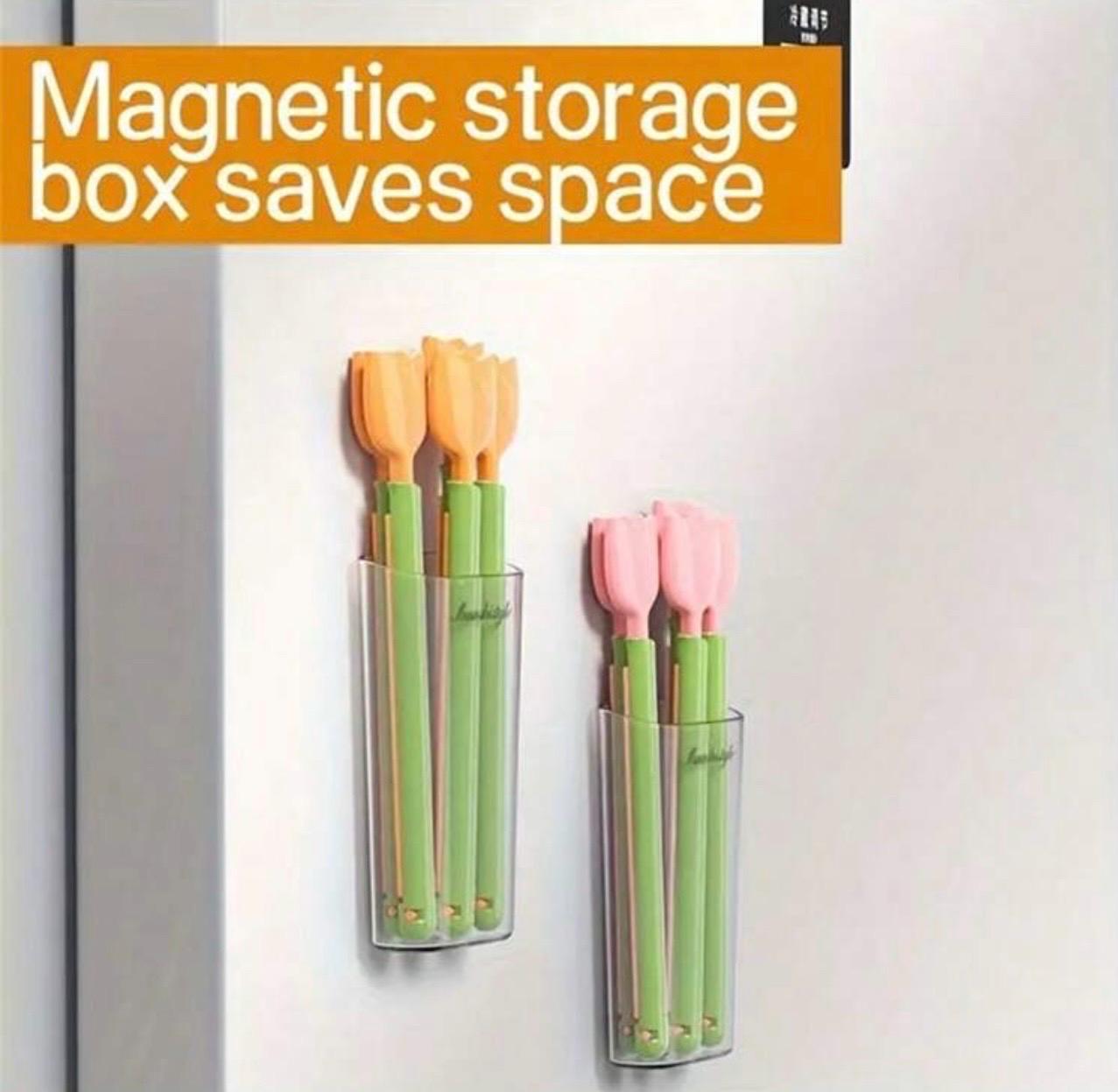 Tulip Flower Bag Clips – Set of 5 Magnetic Sealing Clips with Holder for Kitchen